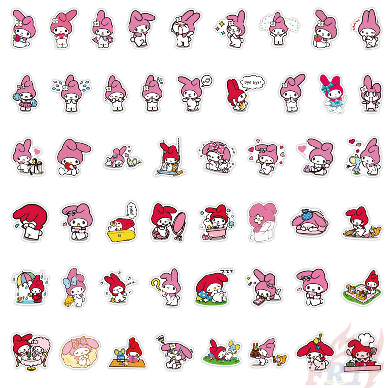 ❉ My Melody - Series 03 Sanrio Character Stickers ❉ 50Pcs/Set Anime DIY Fashion Mixed Doodle Decals Stickers