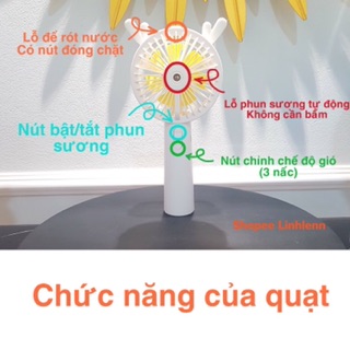 Quạt mini phun sương tự động