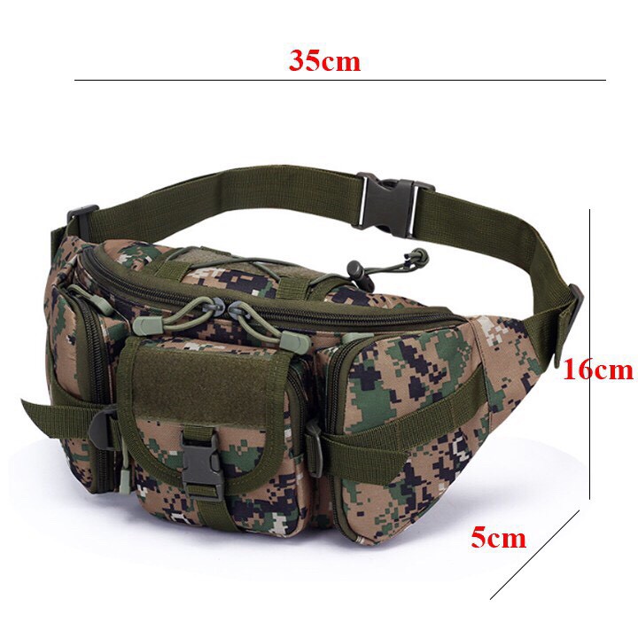 Túi Đeo Bụng Du Lịch Thể Thao Cao Cấp Chống Nước phong cách lính | BigBuy360 - bigbuy360.vn