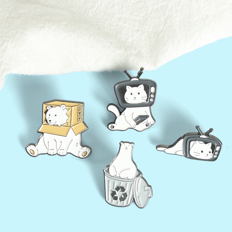 Ghim Cài Áo Hình Chú Gấu Bắc Cực Dễ Thương