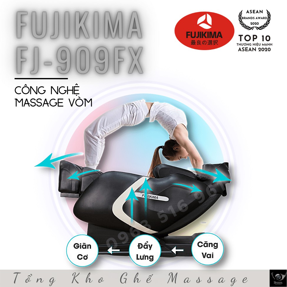 [Liên hệ ngay nhận giá tốt nhất] Ghế Massage FUJIKIMA FJ-909FX Trị liệu Hồng ngoại, Xoa Bóp Ấn Huyệt Giảm Đau Xương Khớp