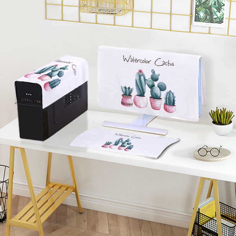 Vải Che Phủ. Vỏ Bọc Màn Hình Máy Tính Bằng Vải Nhung Pha Lê Chống Bụi Phong Cách Bắc Âu