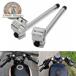 ghi đông clip on Cafe racer nhôm cnc kích thước cho phuộc 45mm Phù hợp độ Cafe Racer Tracker Win CD 67 Dream CUB