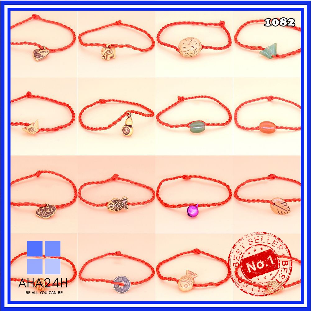 VÒNG TAY CHỈ ĐỎ MIX 12 CON GIÁP - MIX MẶT ĐỦ LOẠI (MẶT NGẪU NHIÊN) AH1082 | BigBuy360 - bigbuy360.vn