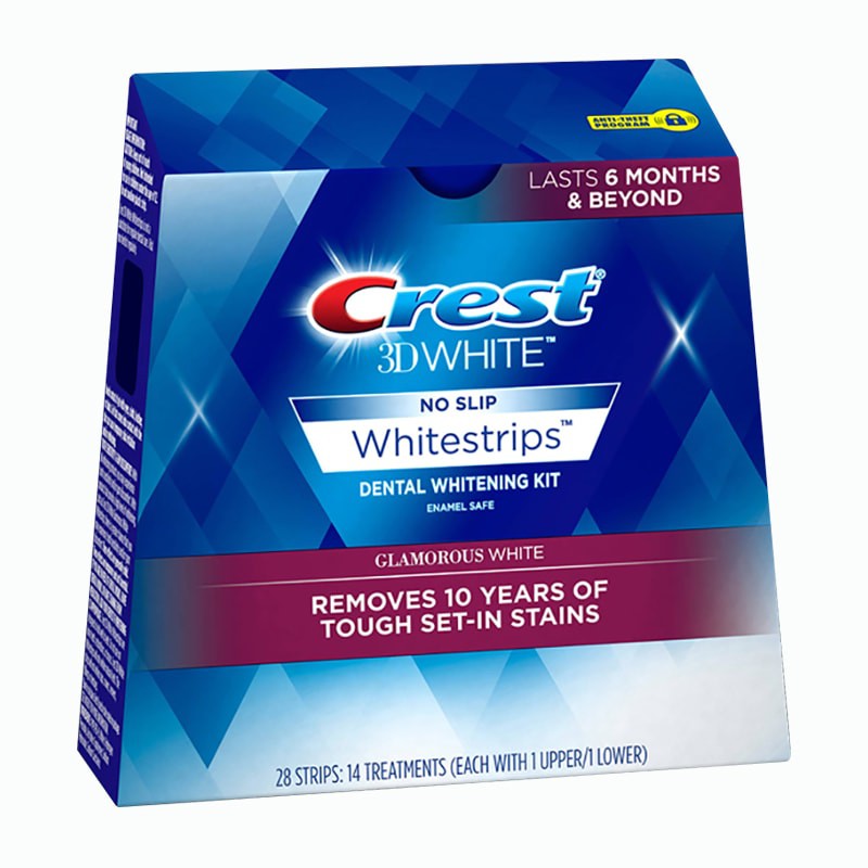 Miếng Dán Tẩy Trắng Răng Crest 3D White No Slip Whitestrips Lasts 6 Months & Beyond - USA Chính Hãng