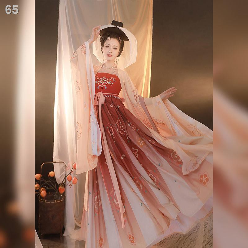 Xiaoxiang Ji Tang do Hanfu nữ nguyên bản váy myrobalan [Xiaoxiang] Áo sơ mi dài tay mùa hè phù hợp với thêu kiể
