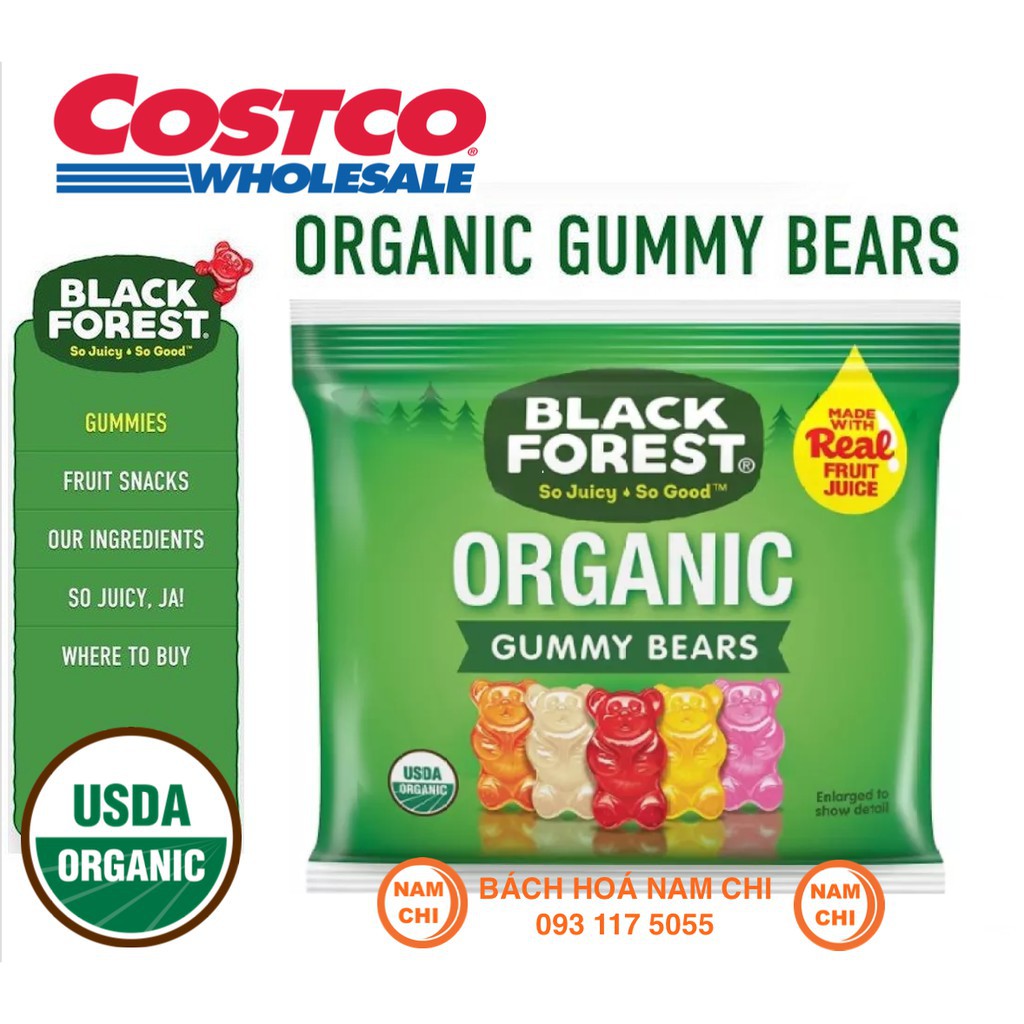 [Gói 23g] Kẹo Dẻo Gấu Trái Cây Black Forrest Gummy Bears Gói Hàng Mỹ