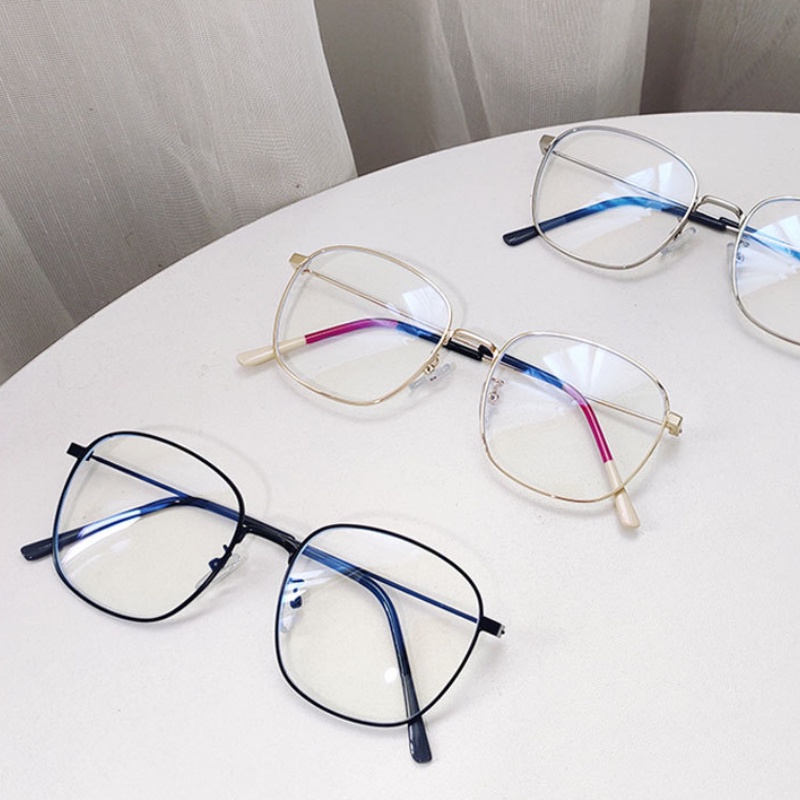 Mắt Kính Gọng Kim Loại Chống Ánh Sáng Xanh Thời Trang Mùa Hè Cho Cặp Đôi