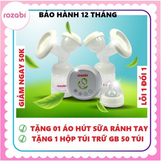 Máy hút sữa điện đôi rozabi basic 12 cấp độ