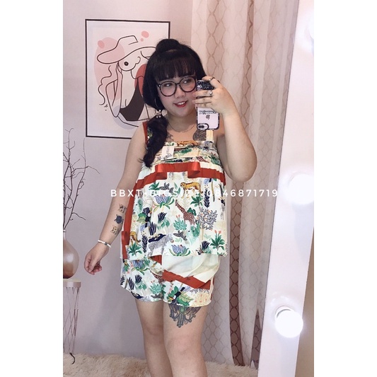𝐁𝐁𝐗𝐓•𝐁𝐢𝐠𝐬𝐢𝐳𝐞Bộ lụa 2 dây xếp ly ngực BIGSIZE [Ảnh thật mẫu béo]