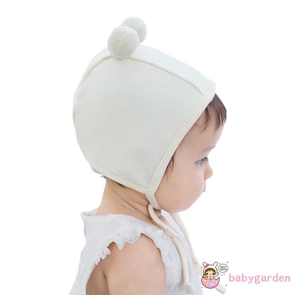 Mũ trùm đầu có dây cột đáng yêu cho bé