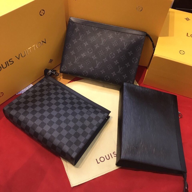 Ví cầm Tay LV da xước