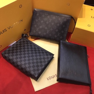 Ví cầm tay lv da xước