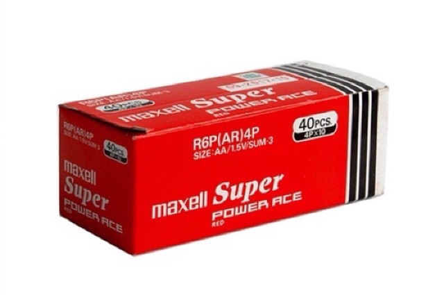 Vĩ 4 cục pin tiểu Maxell AA