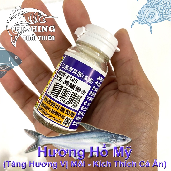 Hương Hổ Mỹ Làm Tăng Hương Vị Mồi,  Kích Thích Cá Ăn Mồi Chuyên Dùng Câu Cá Tra, Chép, Rô Phi Sông Tự Nhiên, Hồ Dịch Vụ