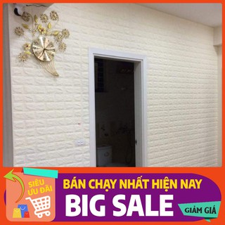 Xốp dán tường 3d màu trắng giá 13.5k xốp 3d