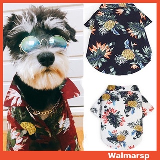 Áo sơ mi in họa tiết cây dừa/quả dứa phong cách hawaii dễ thương cho thú cưng