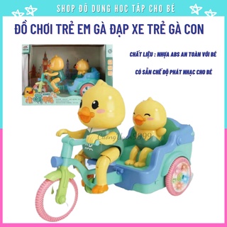 Đồ chơi trẻ em gà đạp xe trẻ gà con -xe đồ chơi chạy pin ngộ nghĩnh