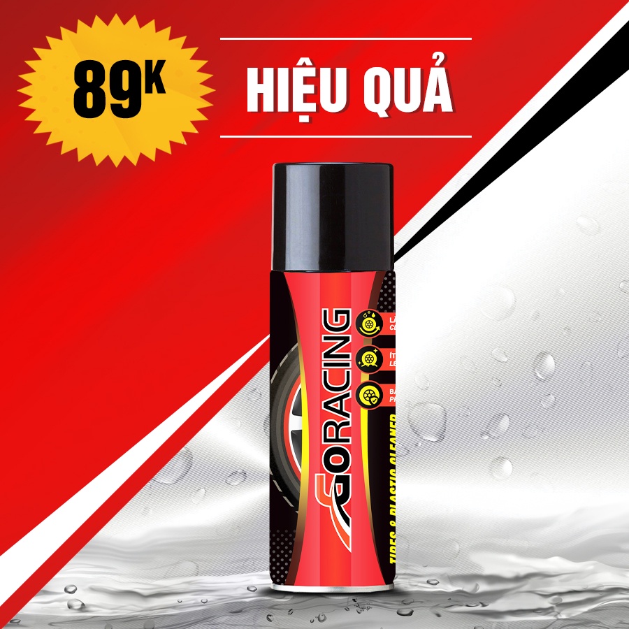 Chai chăm sóc nhựa đen, vỏ xe Goracing (250ml)