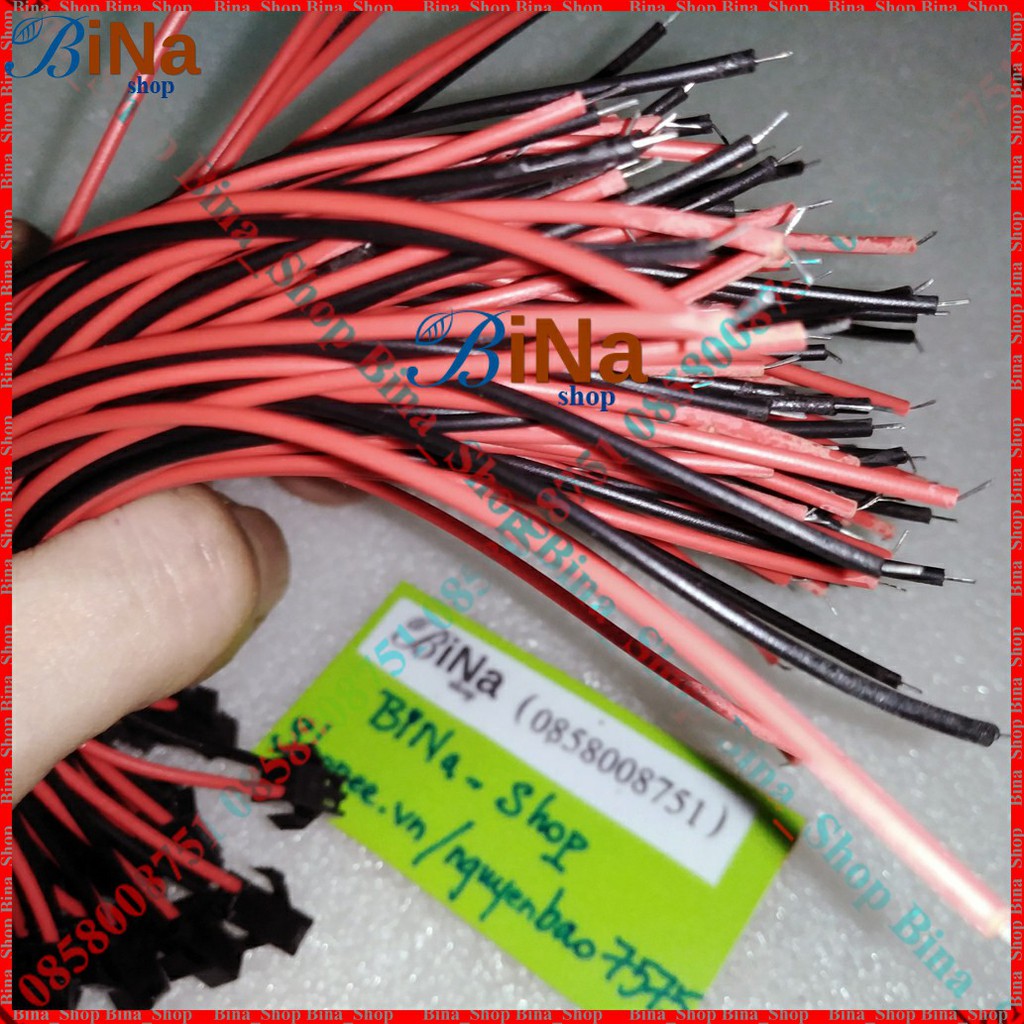 [10 cặp] Cáp JST 2P 10cm/15cm, Cáp nối nguồn JST