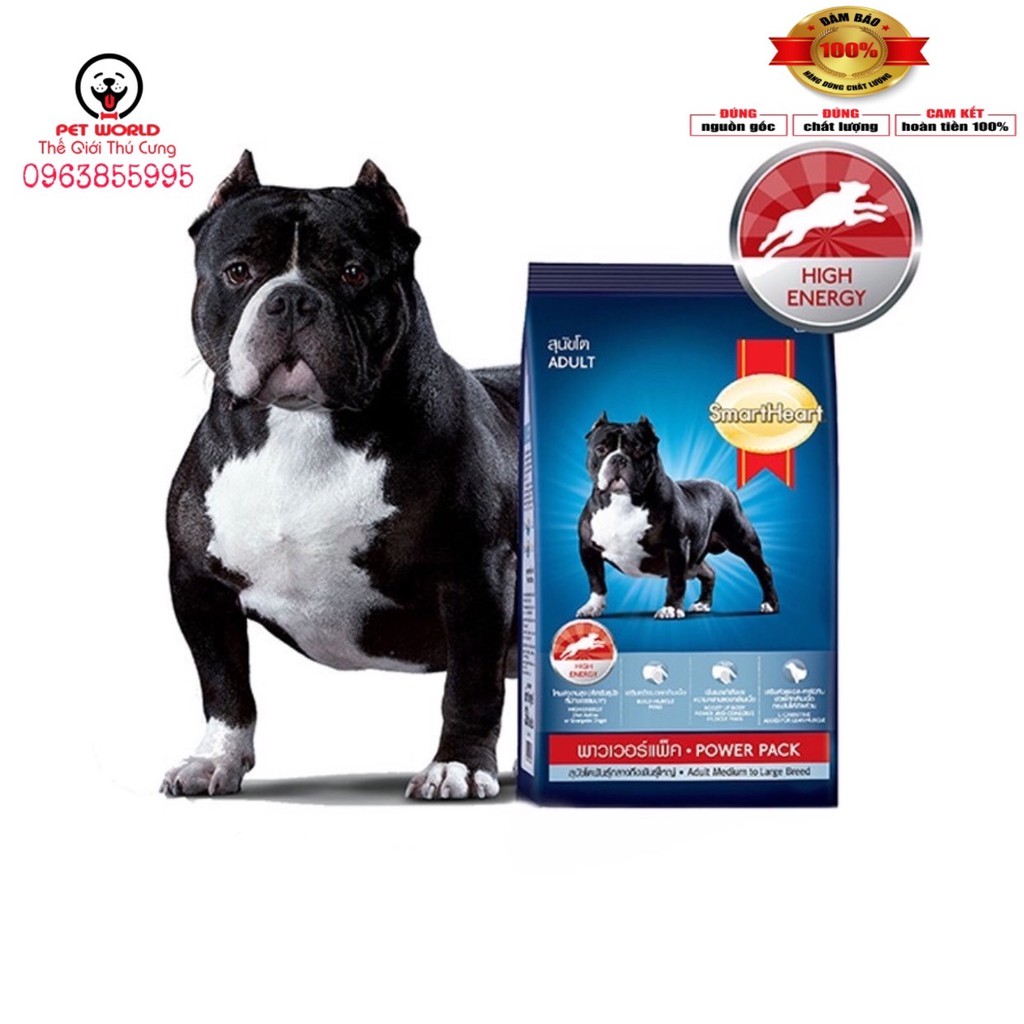 Thức ăn cho chó trưởng thành Smartheart Power Pack Adult 20kg