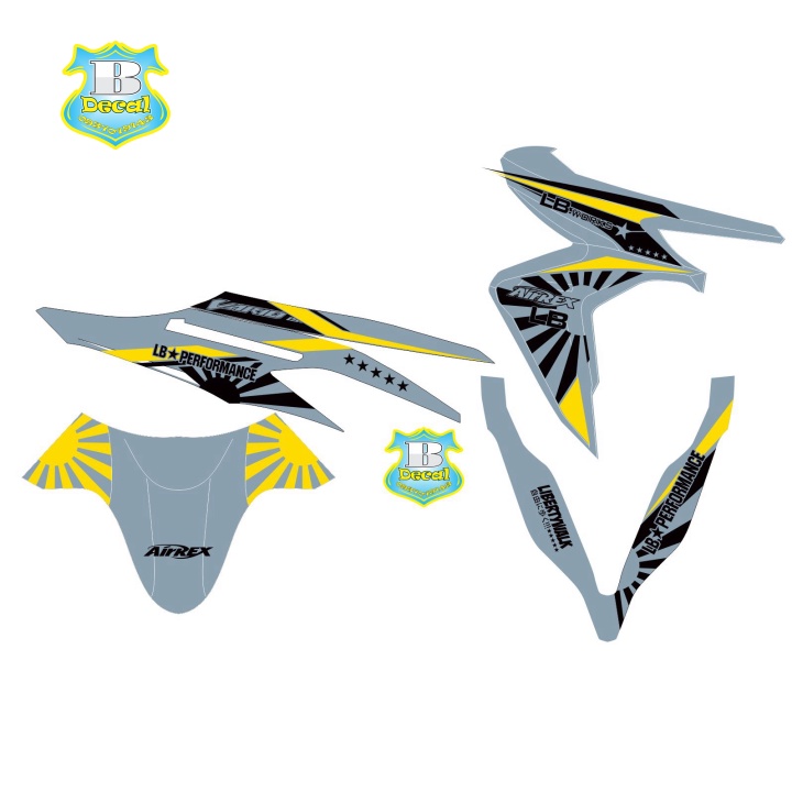 ( Quí khách vui lòng mang ra tiệm cho thợ dán ) Tem vario 150 mặt trời xám xi măng