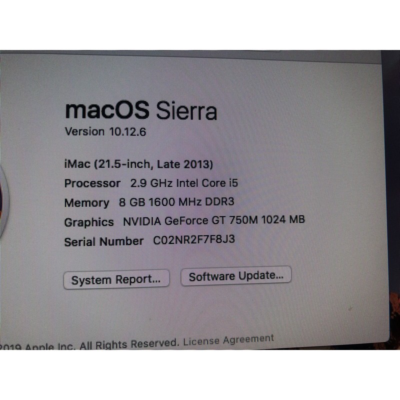 Máy tính All in onle APPLE IMAC ME087 CPU I5-4570 2.9Ghz ram 8Gb VGA Gt750 máy nứt kính tí xíu ở mép ngoài | BigBuy360 - bigbuy360.vn