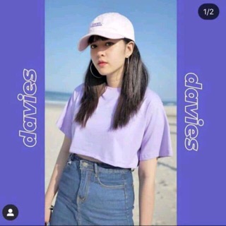 Áo Croptop crt trơn cổ tròn basic