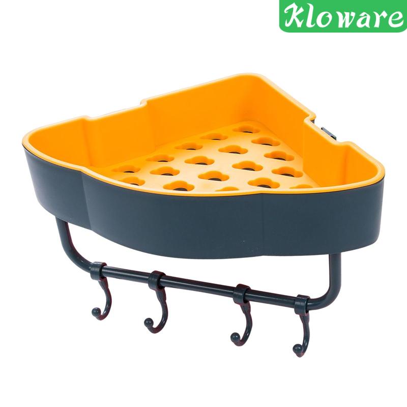 Kệ Đựng Đồ Dùng Gắn Góc Tường Có Lỗ Thoát Nước Tiện Dụng Cho Nhà Bếp / Nhà Tắm