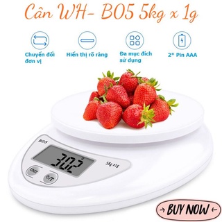 Cân tiểu ly điện tử nhà bếp mini 5kg 1g wh b05 - cân điện tử nhà bếp dùng làm bánh độ chính xác cao