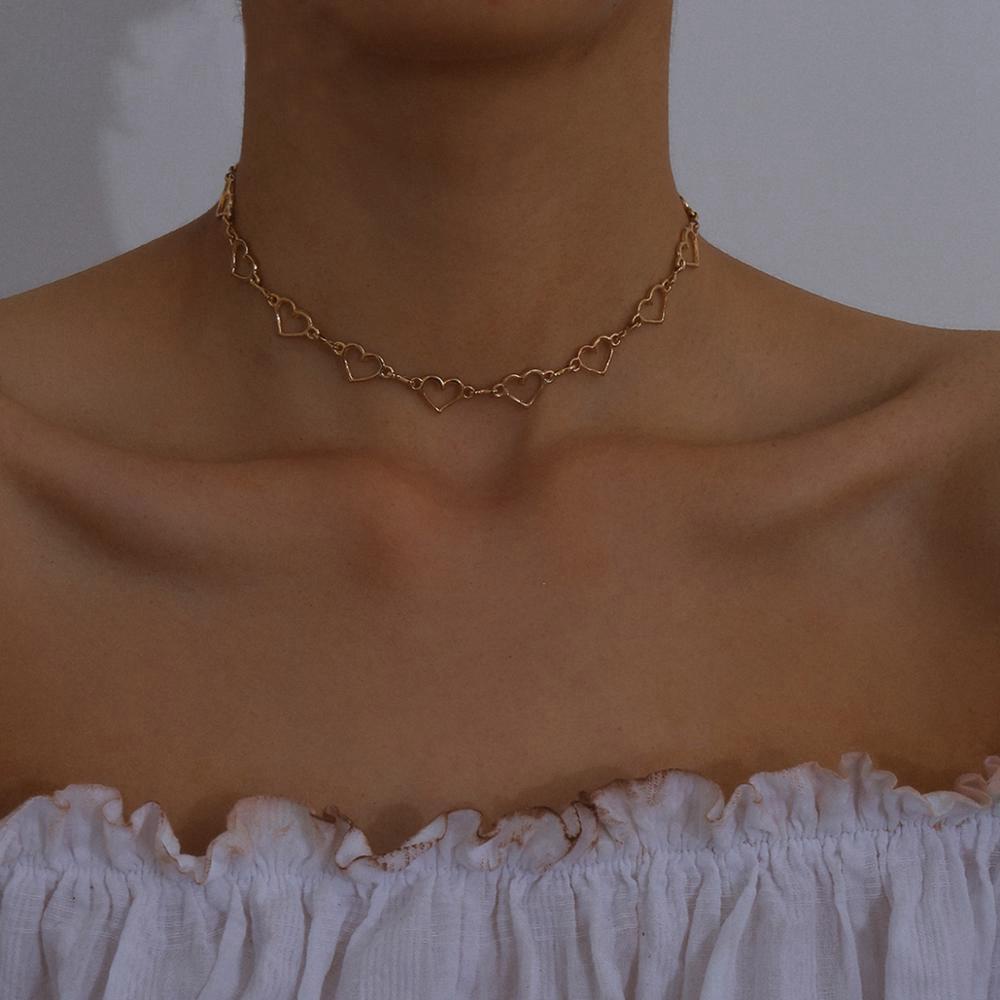 Vòng cổ Mạ Bạc Hoạ Tiết Hình Học Phong Cách Gothic Hàn Quốc