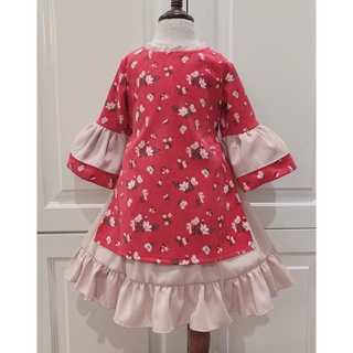 Áo Dài Cách Tân Bé Gái💕FREESHIP💕 Áo Dài Cách Tân Trẻ Em Chất Dạ Nhung Chân Váy Xếp Ly Siêu Mềm Cho Bé Từ 1-8 Tuổi