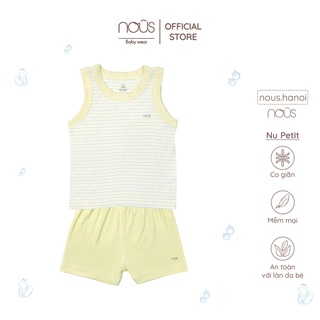 Bộ Quần Áo Ba Lỗ Nous Petit Kẻ Xanh Lá (Size 6-9 Tháng Đến 18-24 Tháng)
