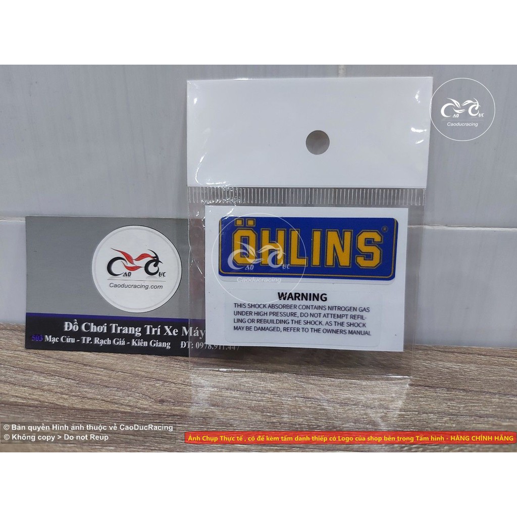 Tem thông số phuộc ohlins dán decal trang trí phuộc