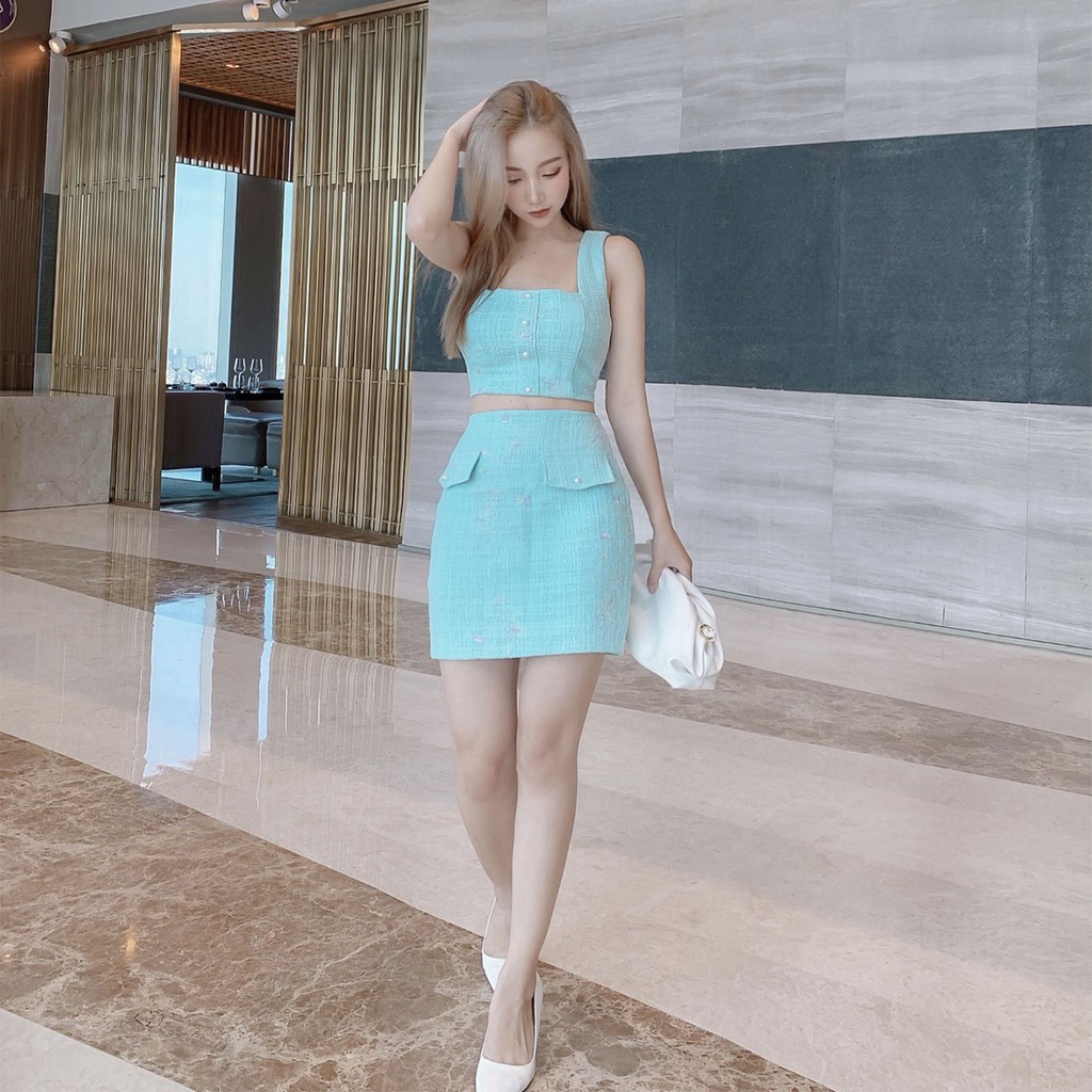 Set đầm thiết kế ôm body 2 dây cao cấp dự tiệc cưới D146 Four Fashion | BigBuy360 - bigbuy360.vn