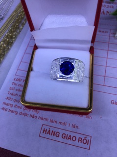 Nhẫn bạc Nam kiểu sang trọng