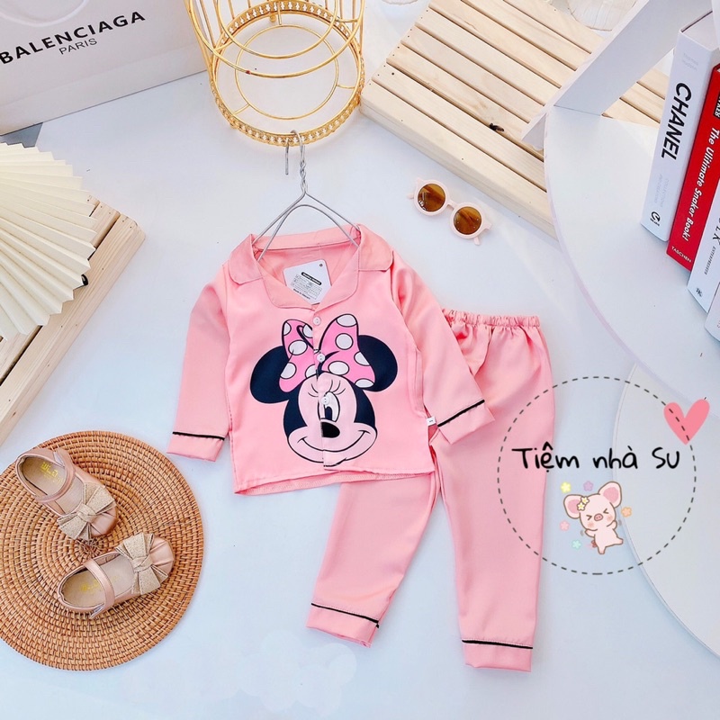 Đồ bộ cho bé - Bộ Pijama Lụa in 3D cho bé cực xinh  (08-20kg) ❤️