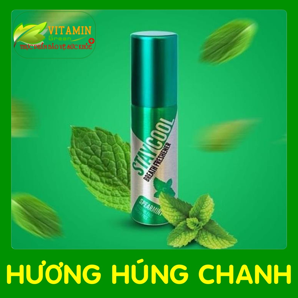 Xịt thơm miệng Staycool giảm hôi miệng, cho hơi thở thơm mát (đủ vị) - Nhập khẩu chính hãng Anh quốc