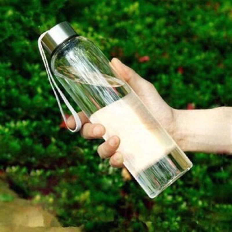 Chai thủy tinh - Bình nước thuỷ tinh 500ml có dây xách loại đẹp