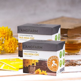 Bộ 2 Hộp Trà Hoa Cúc Túi Lọc Langfarm Đà Lạt (20 Túi/ Hộp)