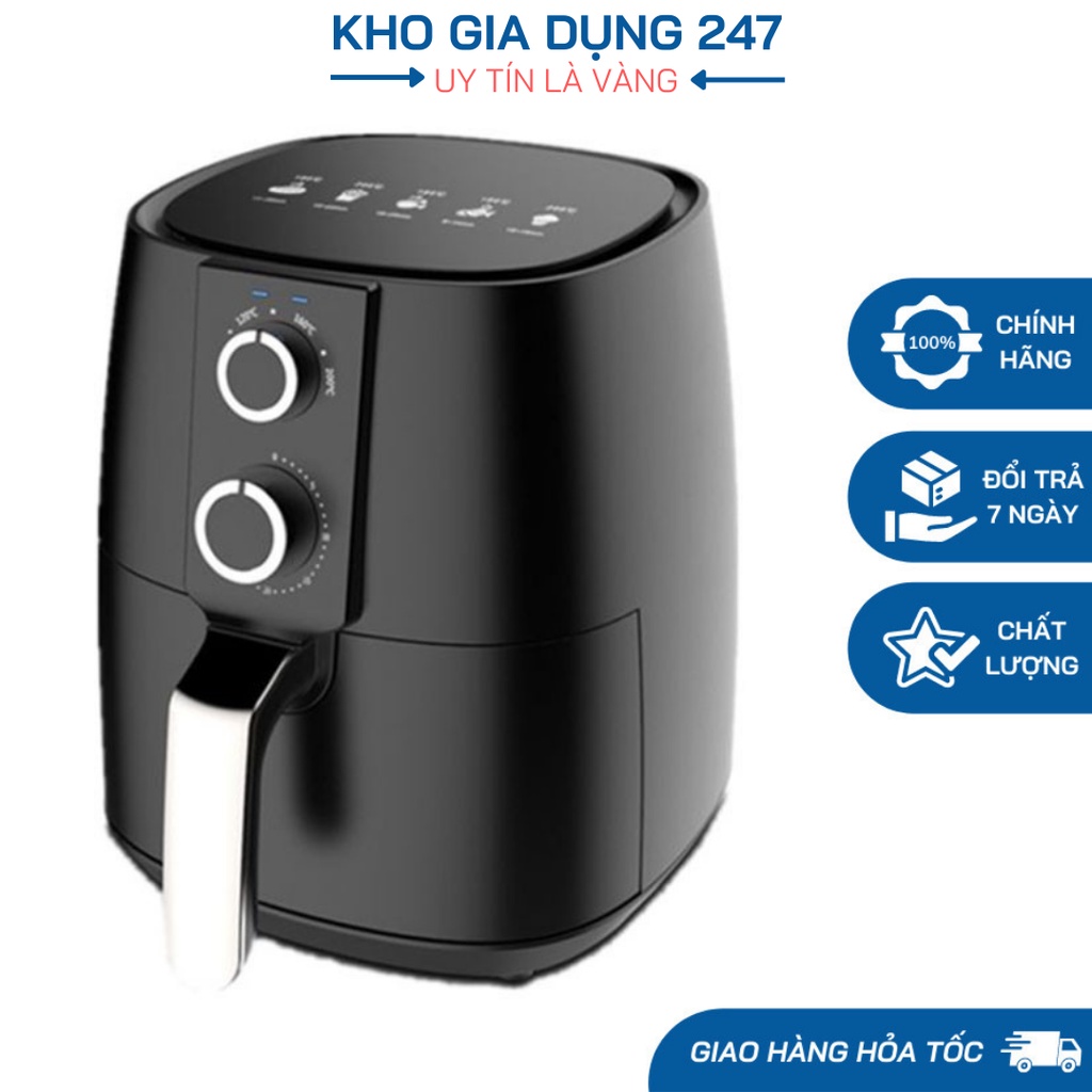 Nồi Chiên Không Dầu CAMEL F261 - 1, Bảo Hành 12 Tháng, Dung Tích 6L Công Suất 1350W - Chiên Được Nhiều Loại Thực Phẩm