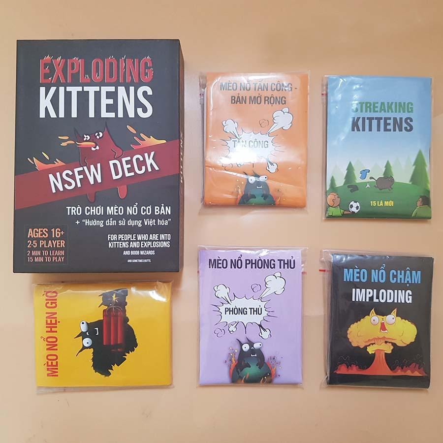 Combo mèo nổ Exploding Kittens + 5 bản mở rộng