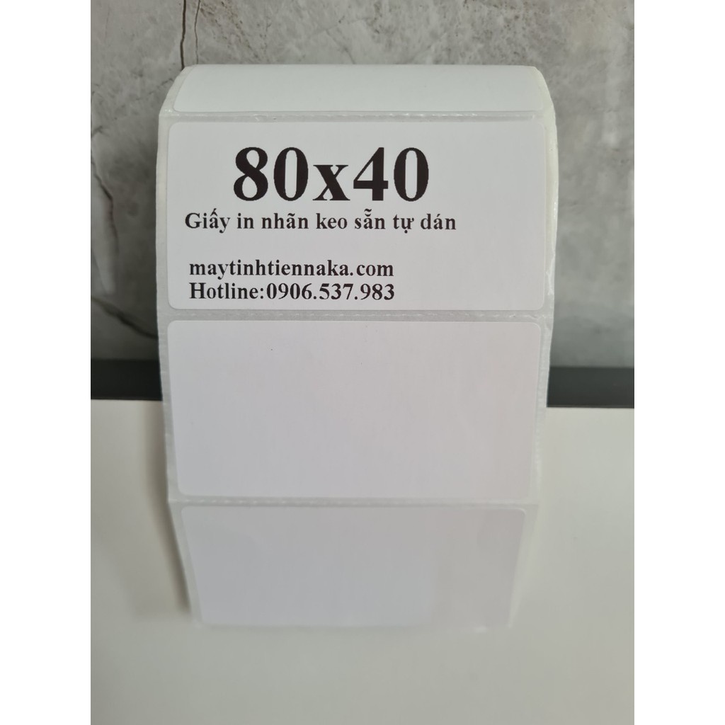 Decal in tem nhãn 80x40 mm
