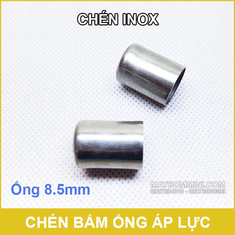 Bộ 16 Chén Bấm Ống Áp Lực Cao 8.5mm - Inox