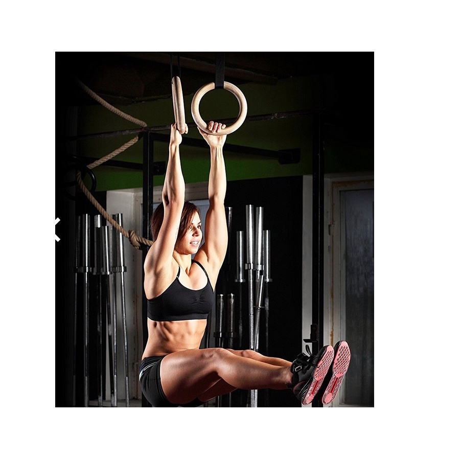 Vòng Gymnastic Rings treo xà,vòng xà tay Ring Dip vòng treo street workout- Tay nắm xà đu tập thể dục người lớn (1 cái)