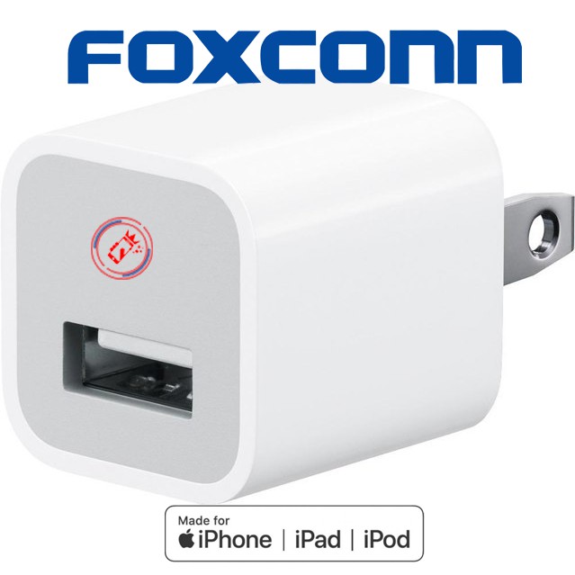 Củ sạc Foxconn, cốc sạc dạng vuông 5V/1A sạc ổn định và an toàn cho iPhone