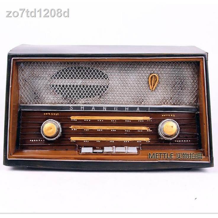 ( rẻ mà chất lượng)●❂♈Retro hoài cổ kiểu cũ kim loại sắt máy ghi âm mô hình chụp ảnh đạo cụ trang trí đồ quán bar