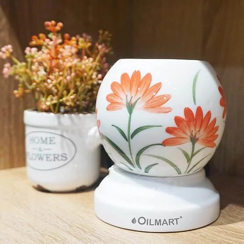 Đèn xông tinh dầu Hoa Văn Bát Tràng Oilmart