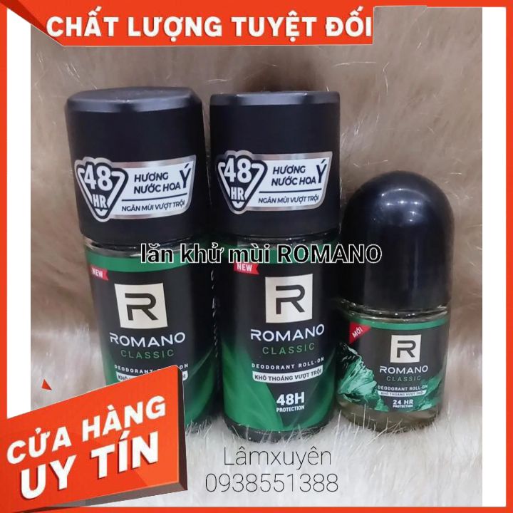 Lăn Khử Mùi ROMANO NAM 50ML _20ML cung cấp hàng 100% chính hãng  giảm tiết mồ hôi ,mùi hương nam tính giữ lâu