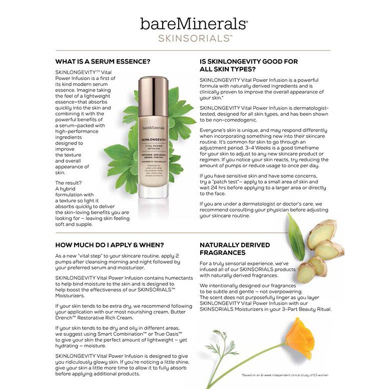 [ Mẫu thử ] Kem dưỡng da bareMinerals Skinlongevity Vital Powder (USA)